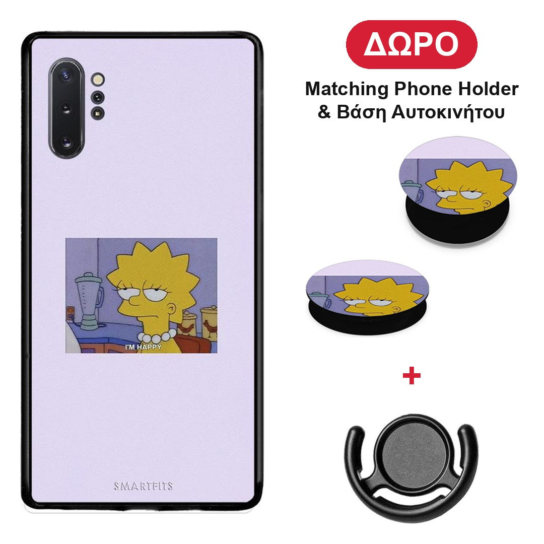 So Happy - Samsung Galaxy Note 10+ θήκη + Δώρο Phone Holder & Βάση Αυτοκινήτου