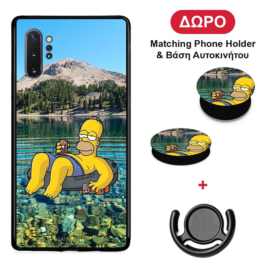 Summer Happiness - Samsung Galaxy Note 10+ θήκη + Δώρο Phone Holder & Βάση Αυτοκινήτου