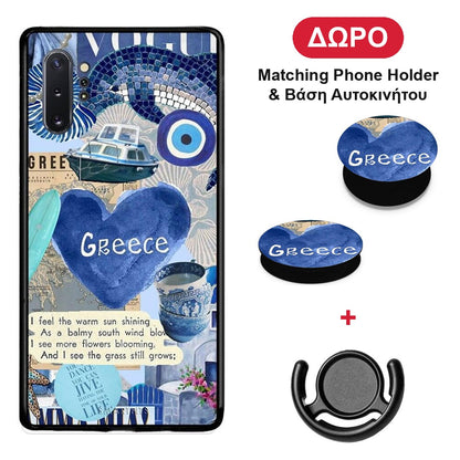 Summer In Greece - Samsung Galaxy Note 10+ θήκη + Δώρο Phone Holder & Βάση Αυτοκινήτου