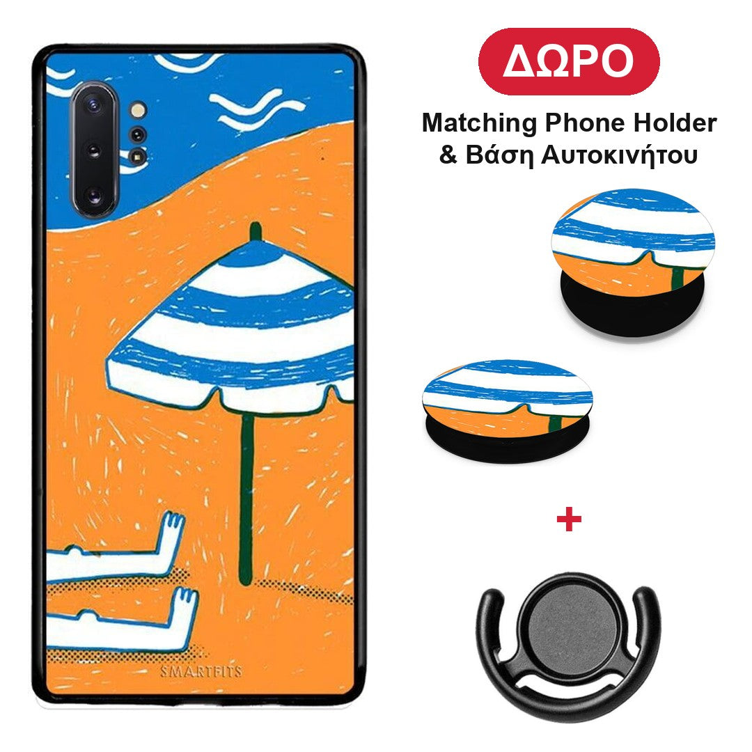 Summering - Samsung Galaxy Note 10+ θήκη + Δώρο Phone Holder & Βάση Αυτοκινήτου