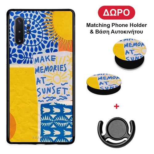 Sunset Memories - Samsung Galaxy Note 10+ θήκη + Δώρο Phone Holder & Βάση Αυτοκινήτου