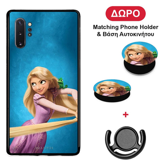 Tangled 2 - Samsung Galaxy Note 10+ θήκη + Δώρο Phone Holder & Βάση Αυτοκινήτου