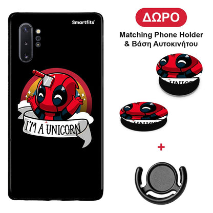 Unicorn Deadpool - Samsung Galaxy Note 10+ θήκη + Δώρο Phone Holder & Βάση Αυτοκινήτου