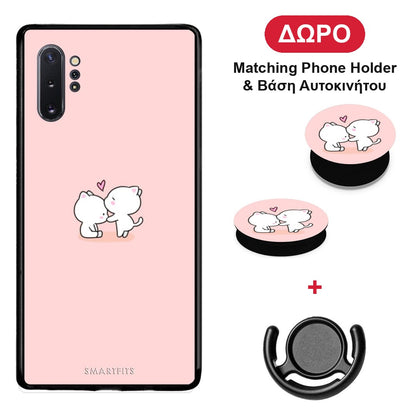 Valentine Love - Samsung Galaxy Note 10+ θήκη + Δώρο Phone Holder & Βάση Αυτοκινήτου