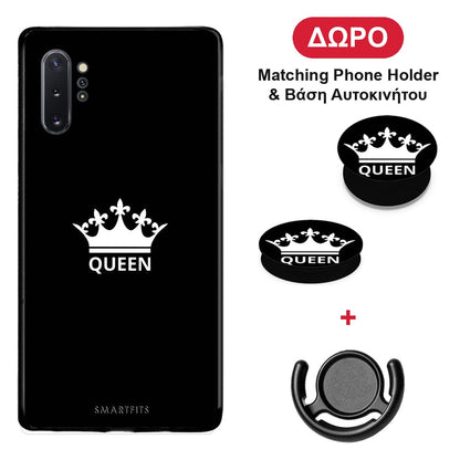 Valentine Queen - Samsung Galaxy Note 10+ θήκη + Δώρο Phone Holder & Βάση Αυτοκινήτου