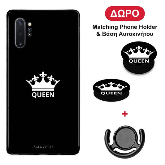 Valentine Queen - Samsung Galaxy Note 10+ θήκη + Δώρο Phone Holder & Βάση Αυτοκινήτου