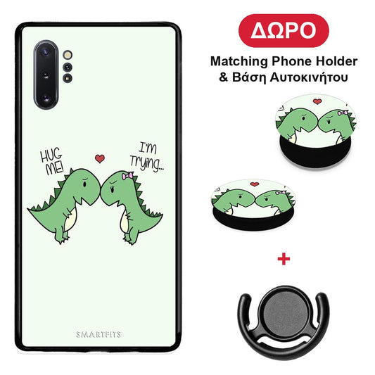 Valentine Rex - Samsung Galaxy Note 10+ θήκη + Δώρο Phone Holder & Βάση Αυτοκινήτου