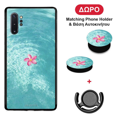 Water Flower - Samsung Galaxy Note 10+ θήκη + Δώρο Phone Holder & Βάση Αυτοκινήτου