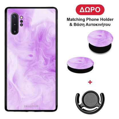 Watercolor Lavender - Samsung Galaxy Note 10+ θήκη + Δώρο Phone Holder & Βάση Αυτοκινήτου