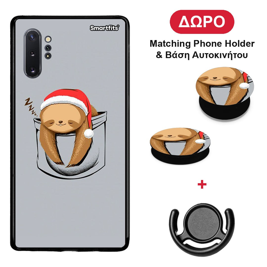 Xmas Zzzz - Samsung Galaxy Note 10+ θήκη + Δώρο Phone Holder & Βάση Αυτοκινήτου