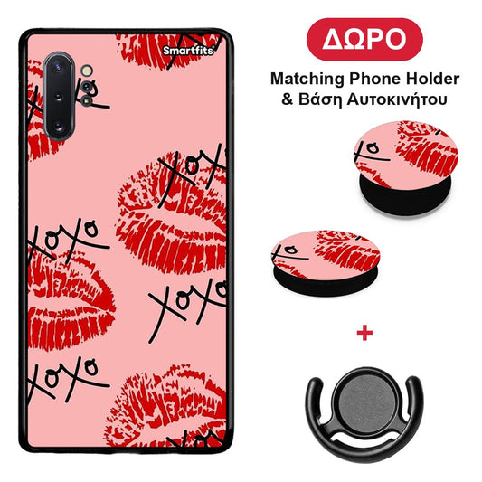 XOXO Lips - Samsung Galaxy Note 10+ θήκη + Δώρο Phone Holder & Βάση Αυτοκινήτου