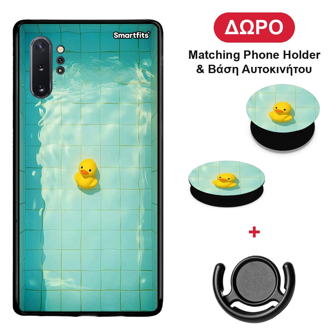 Yellow Duck - Samsung Galaxy Note 10+ θήκη + Δώρο Phone Holder & Βάση Αυτοκινήτου
