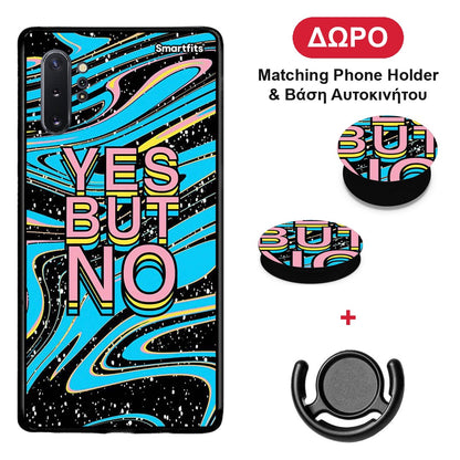 Yes But No - Samsung Galaxy Note 10+ θήκη + Δώρο Phone Holder & Βάση Αυτοκινήτου