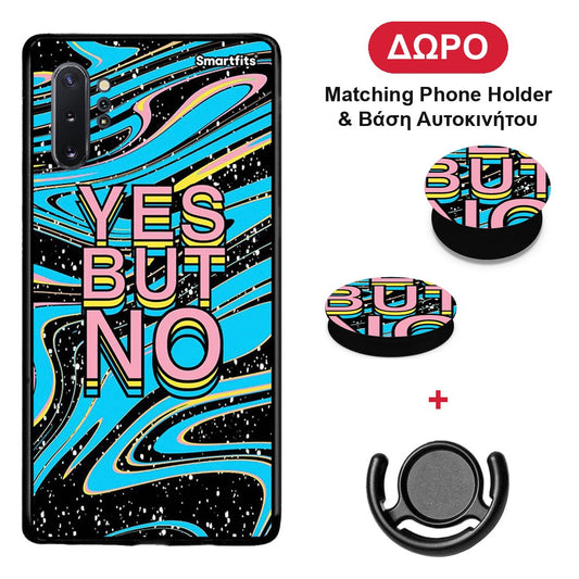 Yes But No - Samsung Galaxy Note 10+ θήκη + Δώρο Phone Holder & Βάση Αυτοκινήτου