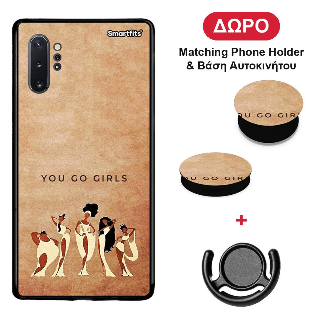 You Go Girl - Samsung Galaxy Note 10+ θήκη + Δώρο Phone Holder & Βάση Αυτοκινήτου