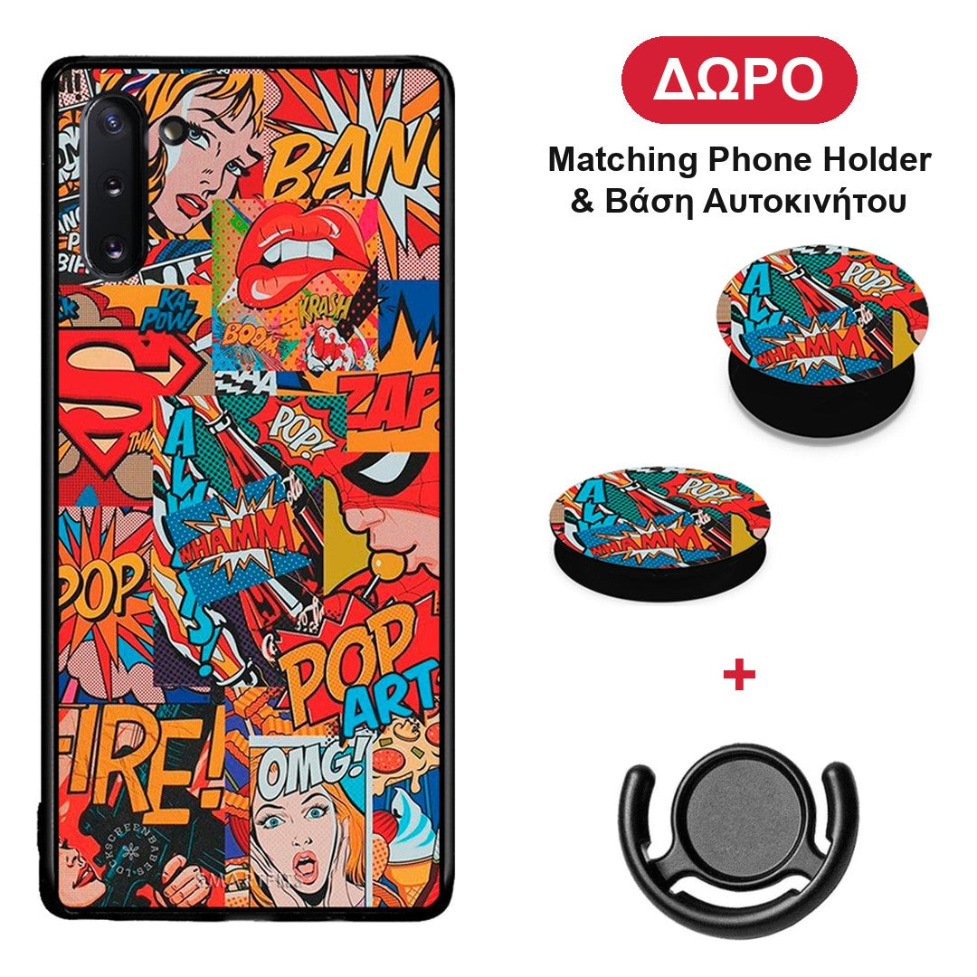 PopArt OMG - Samsung Galaxy Note 10 θήκη + Δώρο Phone Holder & Βάση Αυτοκινήτου