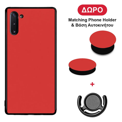 Poppy Red - Samsung Galaxy Note 10 θήκη + Δώρο Phone Holder & Βάση Αυτοκινήτου