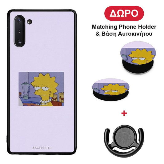 So Happy - Samsung Galaxy Note 10 θήκη + Δώρο Phone Holder & Βάση Αυτοκινήτου