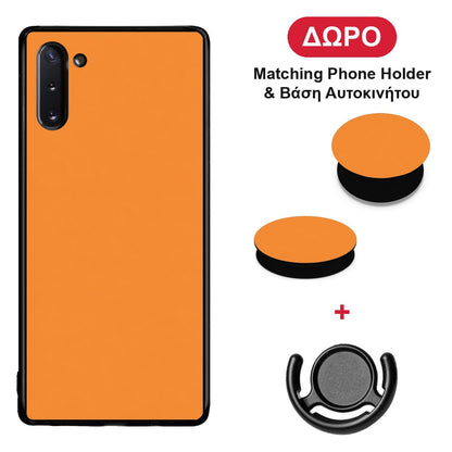 Tangerine Orange - Samsung Galaxy Note 10 θήκη + Δώρο Phone Holder & Βάση Αυτοκινήτου