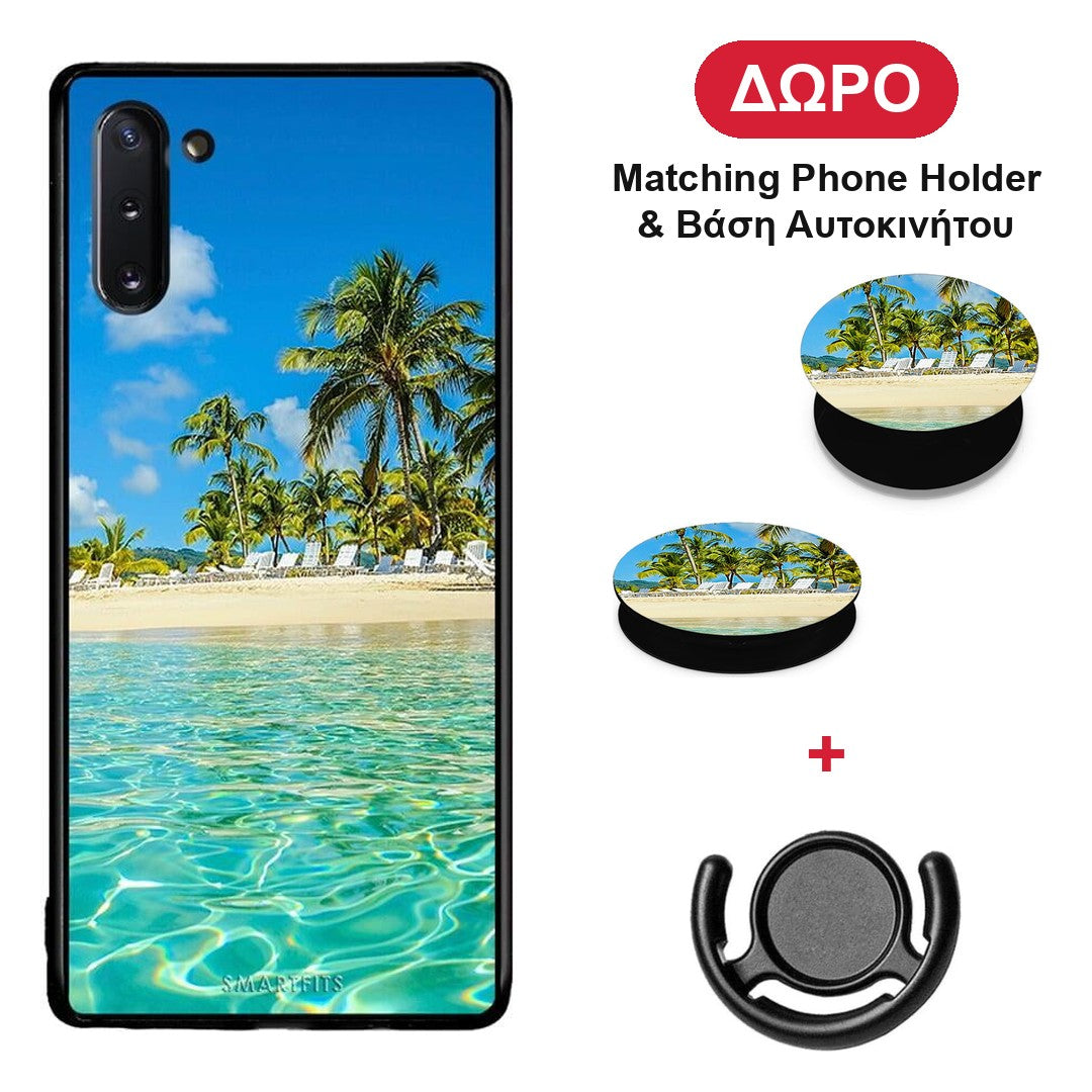 Tropical Vibes - Samsung Galaxy Note 10 θήκη + Δώρο Phone Holder & Βάση Αυτοκινήτου