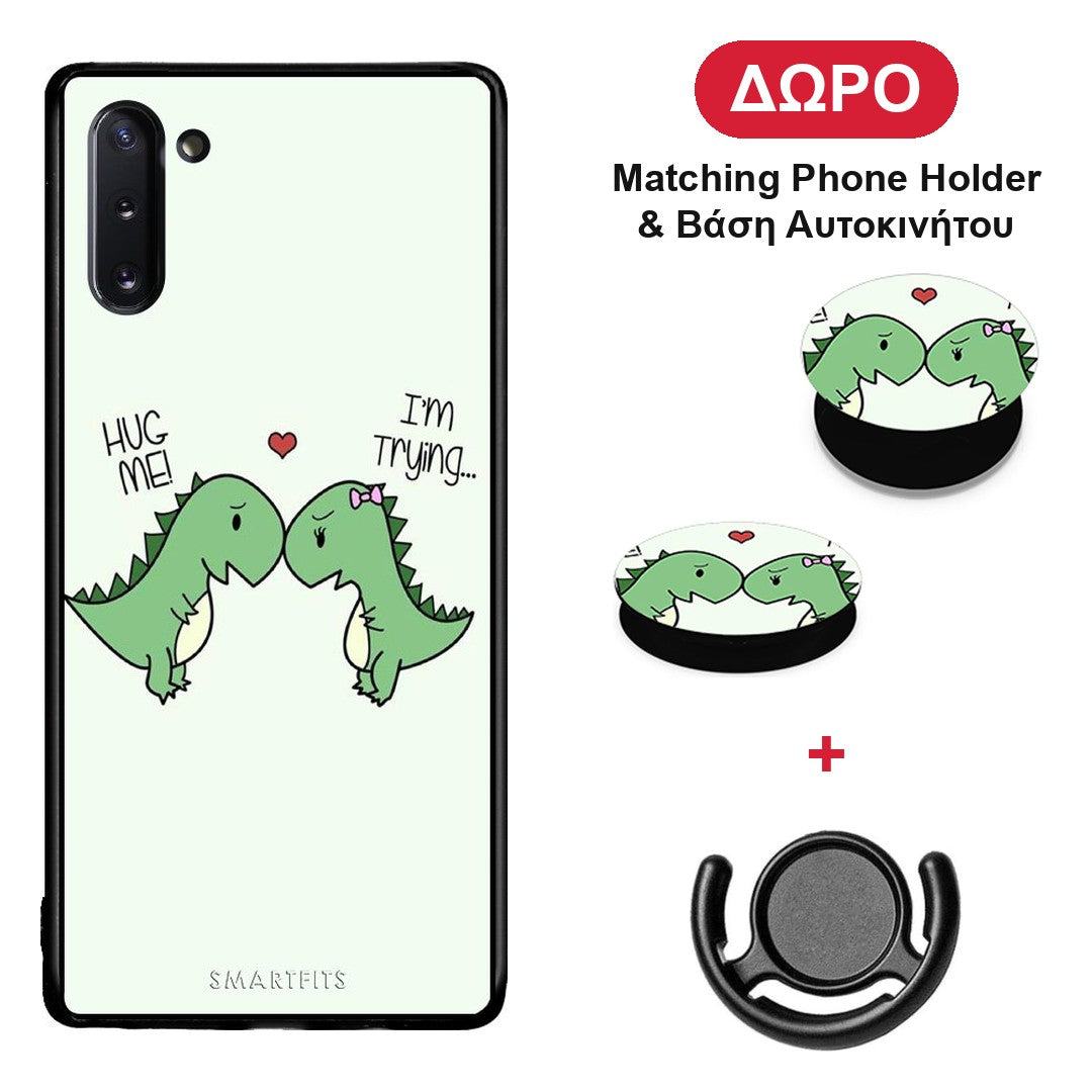Valentine Rex - Samsung Galaxy Note 10 θήκη + Δώρο Phone Holder & Βάση Αυτοκινήτου