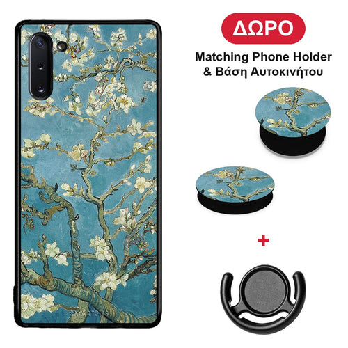 White Blossoms - Samsung Galaxy Note 10 θήκη + Δώρο Phone Holder & Βάση Αυτοκινήτου