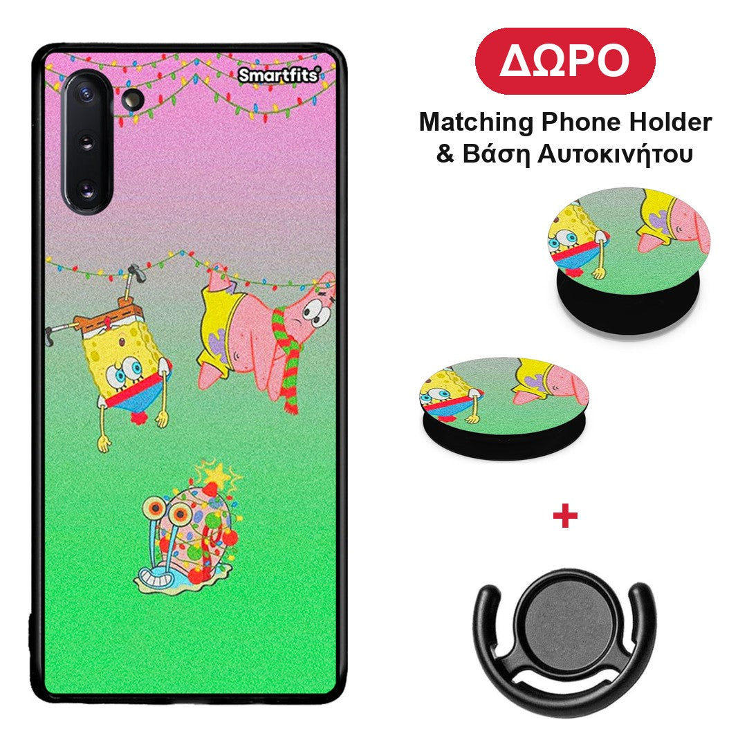 Xmas Lights - Samsung Galaxy Note 10 θήκη + Δώρο Phone Holder & Βάση Αυτοκινήτου