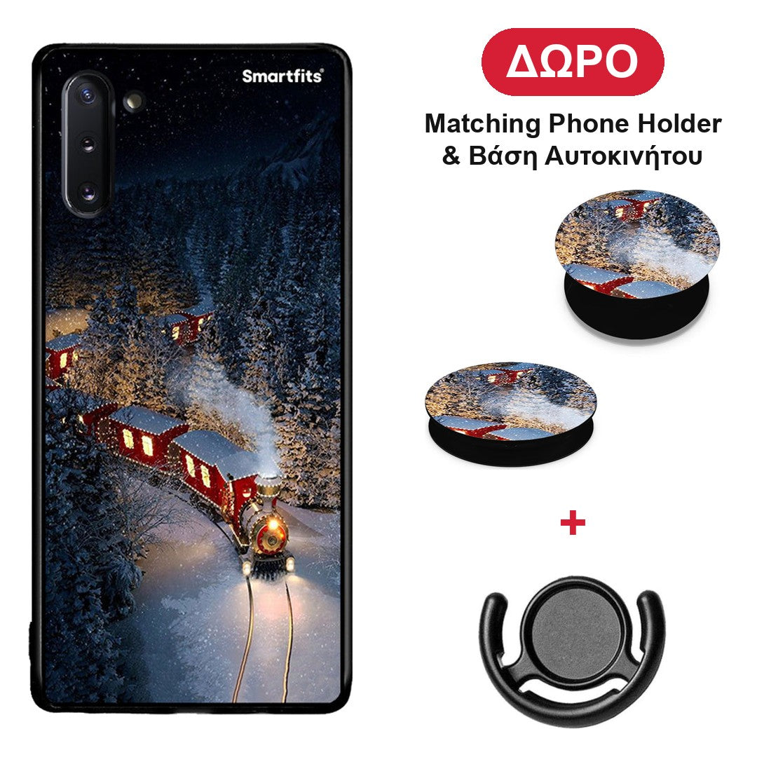 Xmas Train - Samsung Galaxy Note 10 θήκη + Δώρο Phone Holder & Βάση Αυτοκινήτου