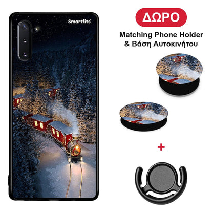 Xmas Train - Samsung Galaxy Note 10 θήκη + Δώρο Phone Holder & Βάση Αυτοκινήτου
