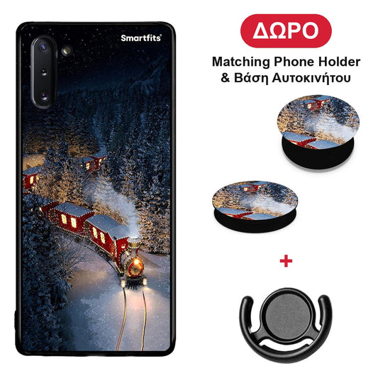 Xmas Train - Samsung Galaxy Note 10 θήκη + Δώρο Phone Holder & Βάση Αυτοκινήτου