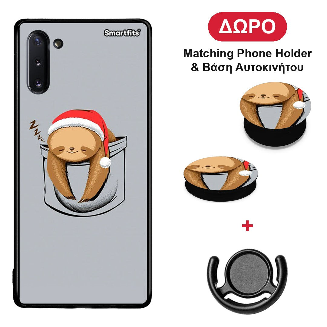 Xmas Zzzz - Samsung Galaxy Note 10 θήκη + Δώρο Phone Holder & Βάση Αυτοκινήτου