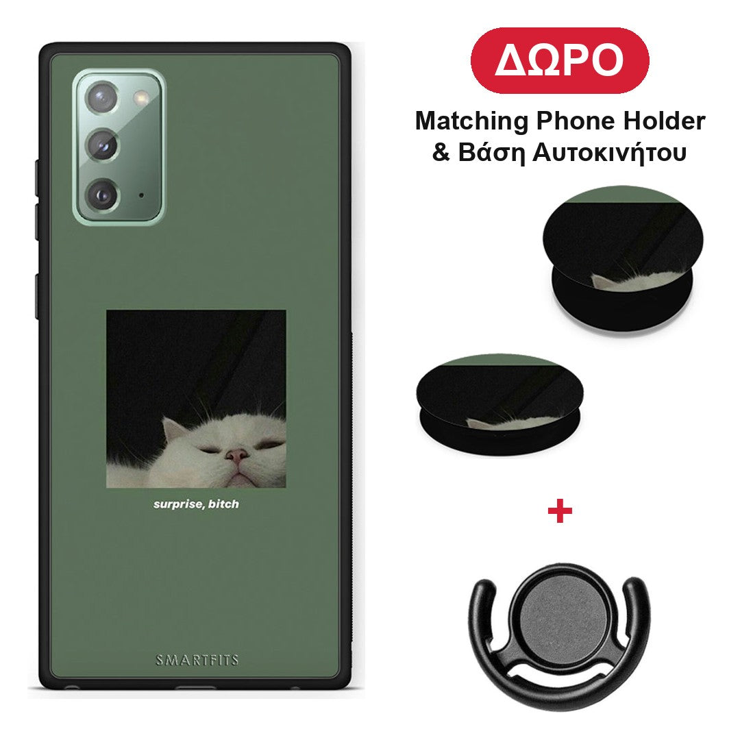 Bitch Surprise - Samsung Galaxy Note 20 θήκη + Δώρο Phone Holder & Βάση Αυτοκινήτου