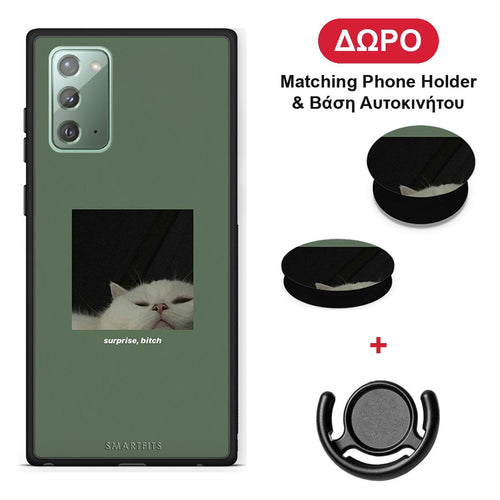 Bitch Surprise - Samsung Galaxy Note 20 θήκη + Δώρο Phone Holder & Βάση Αυτοκινήτου