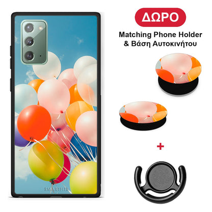 Colorful Balloons - Samsung Galaxy Note 20 θήκη + Δώρο Phone Holder & Βάση Αυτοκινήτου