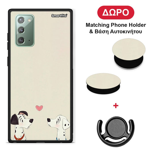 Dalmatians Love - Samsung Galaxy Note 20 θήκη + Δώρο Phone Holder & Βάση Αυτοκινήτου