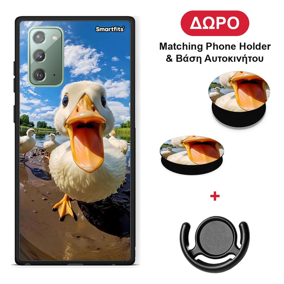 Duck Face - Samsung Galaxy Note 20 θήκη + Δώρο Phone Holder & Βάση Αυτοκινήτου