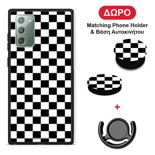Geometric Squares - Samsung Galaxy Note 20 θήκη + Δώρο Phone Holder & Βάση Αυτοκινήτου
