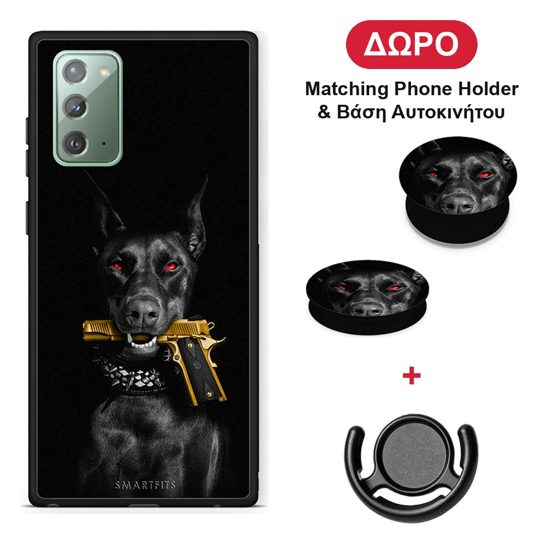 Golden Gun - Samsung Galaxy Note 20 θήκη + Δώρο Phone Holder & Βάση Αυτοκινήτου