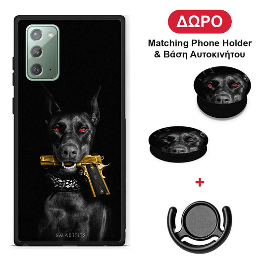 Golden Gun - Samsung Galaxy Note 20 θήκη + Δώρο Phone Holder & Βάση Αυτοκινήτου