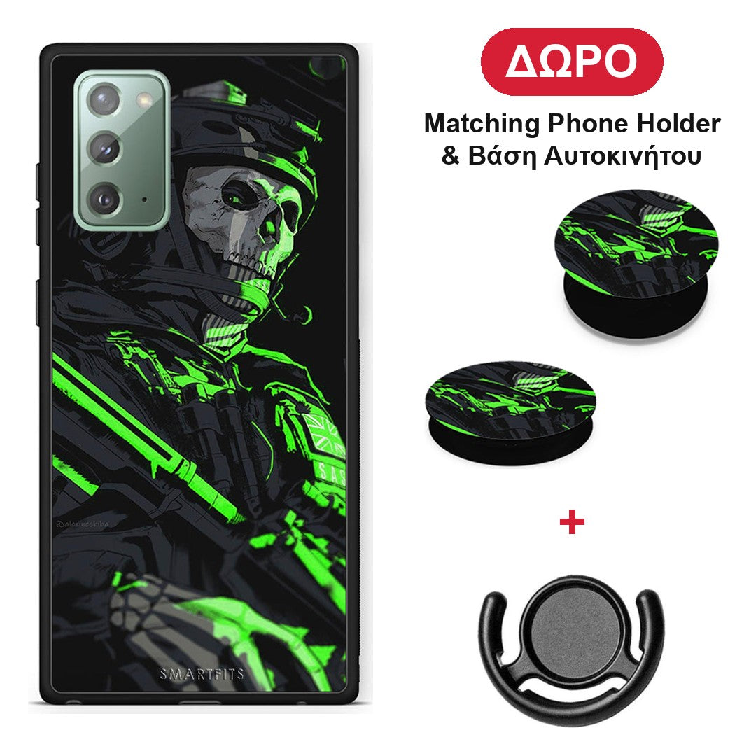 Green Soldier - Samsung Galaxy Note 20 θήκη + Δώρο Phone Holder & Βάση Αυτοκινήτου