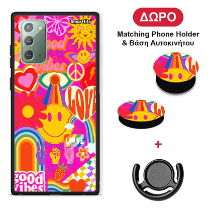 Hippie Love - Samsung Galaxy Note 20 θήκη + Δώρο Phone Holder & Βάση Αυτοκινήτου