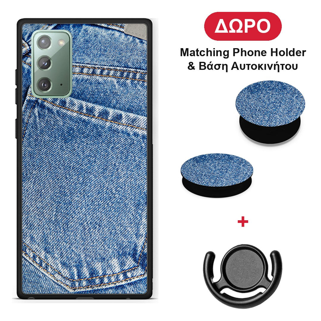 Jeans Pocket - Samsung Galaxy Note 20 θήκη + Δώρο Phone Holder & Βάση Αυτοκινήτου