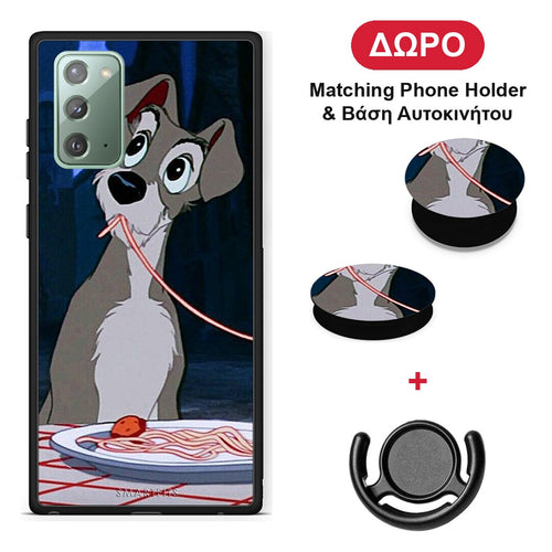 Lady And Tramp 1 - Samsung Galaxy Note 20 θήκη + Δώρο Phone Holder & Βάση Αυτοκινήτου
