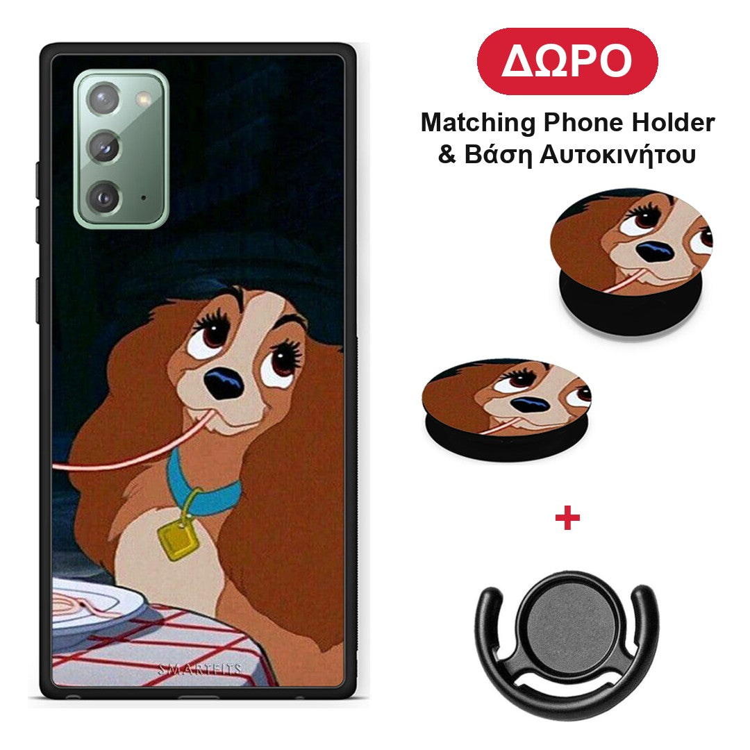 Lady And Tramp 2 - Samsung Galaxy Note 20 θήκη + Δώρο Phone Holder & Βάση Αυτοκινήτου