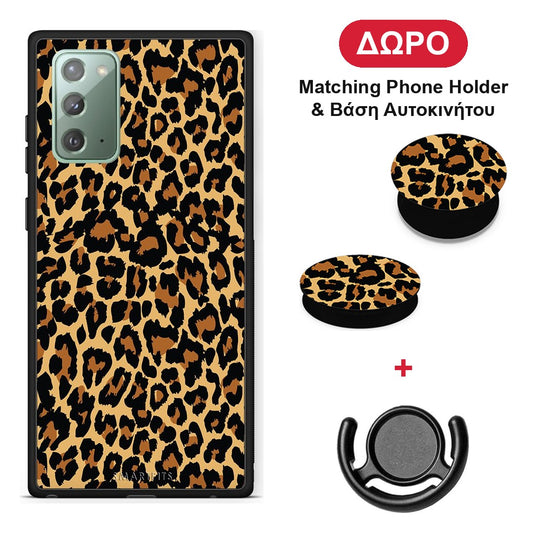 Animal Leopard - Samsung Galaxy Note 20 θήκη + Δώρο Phone Holder & Βάση Αυτοκινήτου