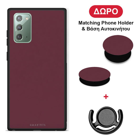 Muted Burgundy - Samsung Galaxy Note 20 θήκη + Δώρο Phone Holder & Βάση Αυτοκινήτου