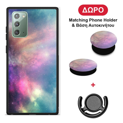 Galactic Rainbow - Samsung Galaxy Note 20 θήκη + Δώρο Phone Holder & Βάση Αυτοκινήτου