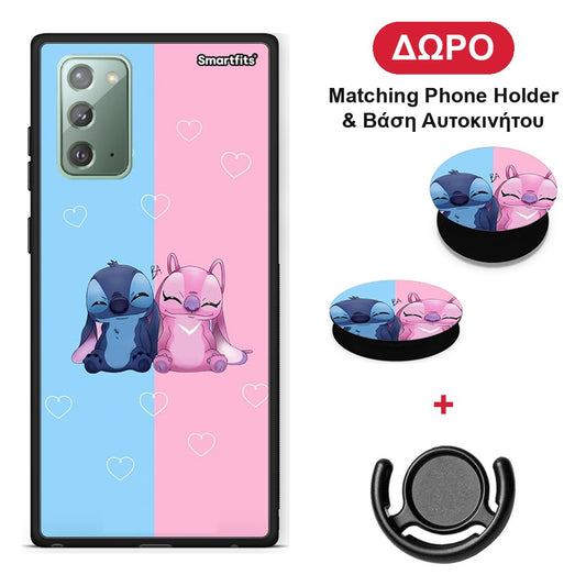 Stitch And Angel - Samsung Galaxy Note 20 θήκη + Δώρο Phone Holder & Βάση Αυτοκινήτου