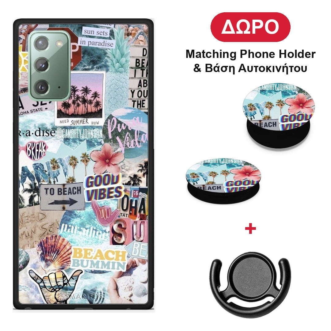 Summer Vibes - Samsung Galaxy Note 20 θήκη + Δώρο Phone Holder & Βάση Αυτοκινήτου