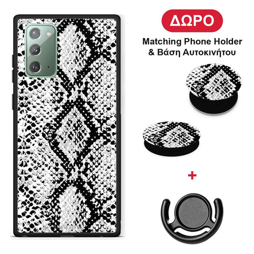 Animal White Snake - Samsung Galaxy Note 20 θήκη + Δώρο Phone Holder & Βάση Αυτοκινήτου